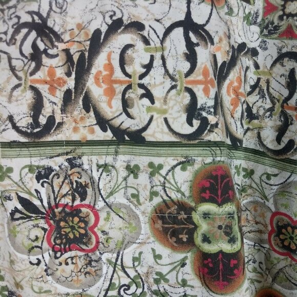 Chicos Womens Autumn Color Flip Cuff Shirt Top Button Up Contrast Fall Harvest 3 - Picture 6 of 7